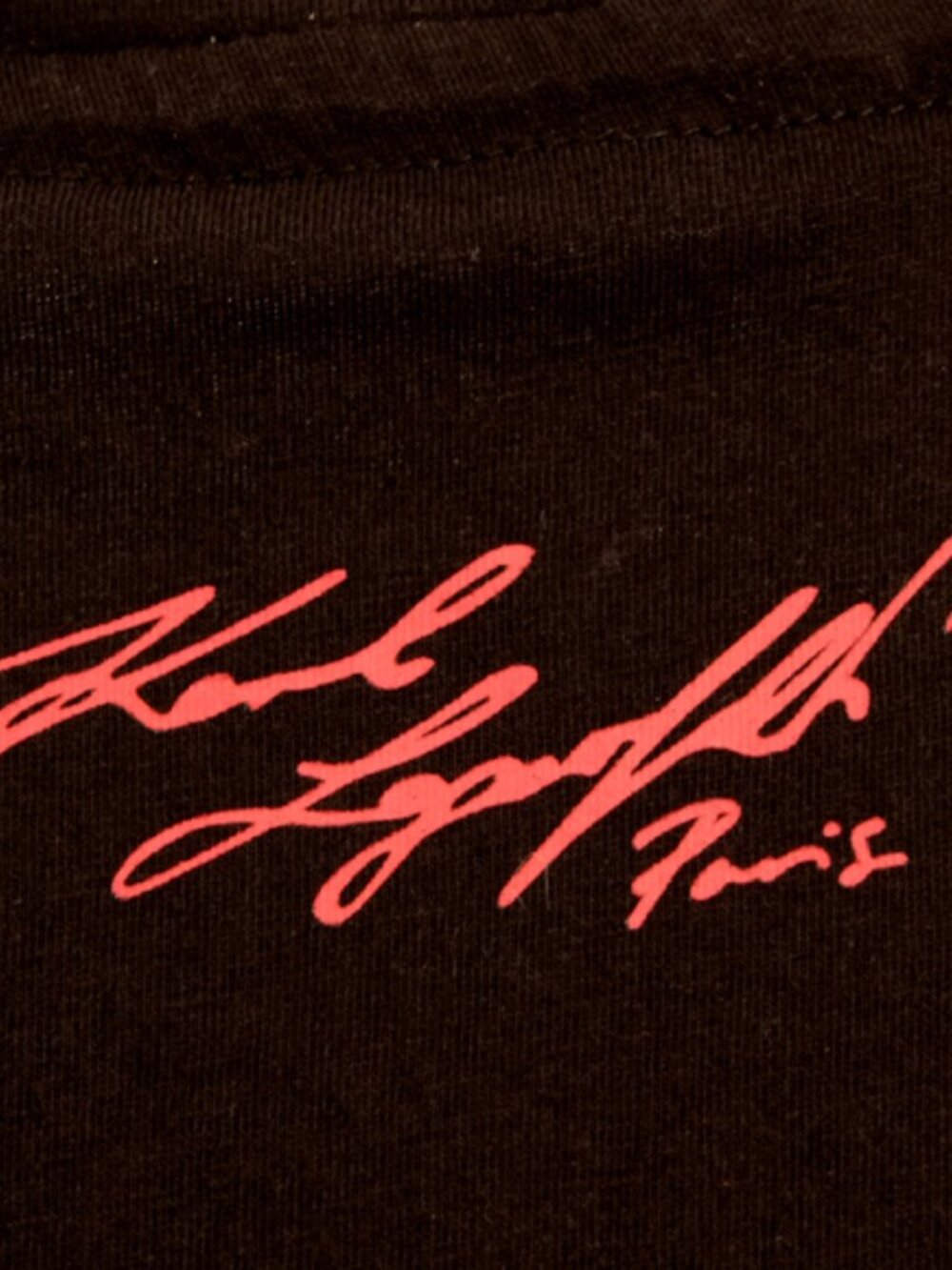 Karl Lagerfeld Paris red/coral/pink heart T-shirt in stretch cotton - Picture 6 of 11